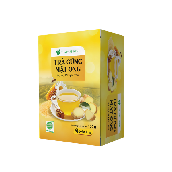 Trà Gừng Mật Ong - Hộp Vàng 180g